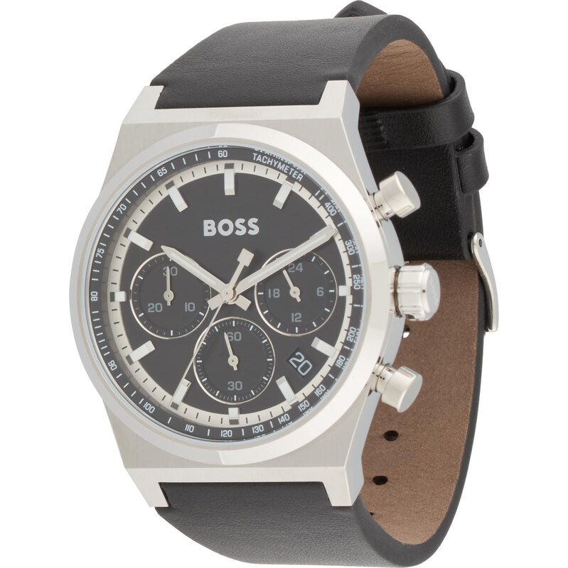 BOSS Analógové hodinky CANDOR čierna / strieborná 63199710