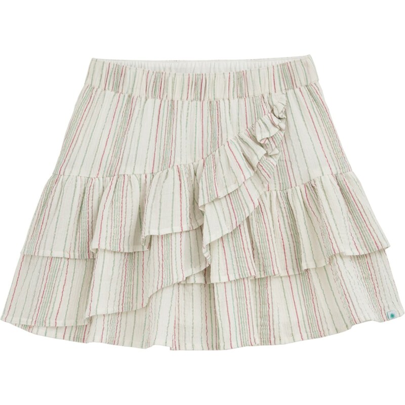 WE Fashion Sukňa zelená / malinová / biela 63199893