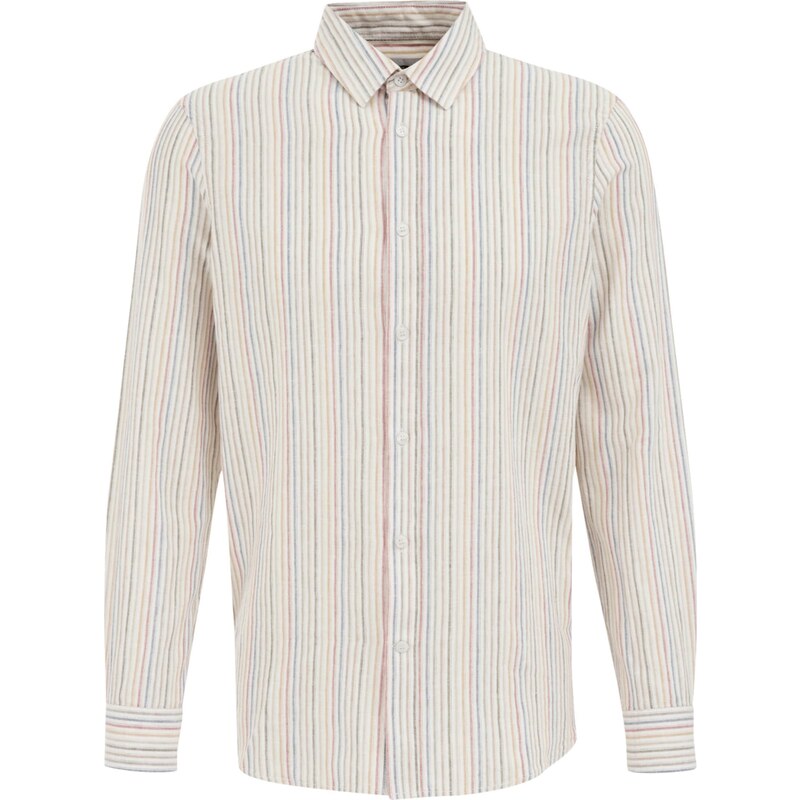 WE Fashion Košeľa modrosivá / olivová / rosé / biela 63199945