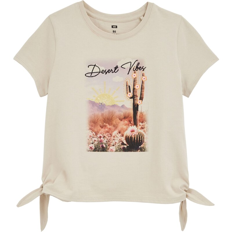 WE Fashion Tričko béžová / hnedá / svetložltá / čierna 63199957