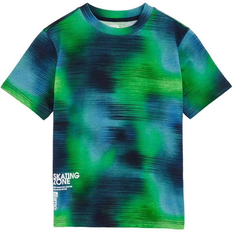 WE Fashion Tričko modrá / námornícka modrá / zelená / biela 63200000