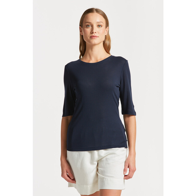 TRIČKO GANT SLIM LIGHTWEIGHT SS T-SHIRT EVENING BLUE 49096522