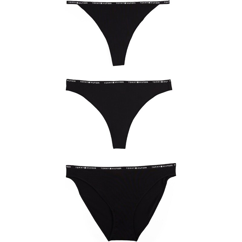 Tommy Hilfiger Underwear Tangá čierna / biela 61950026