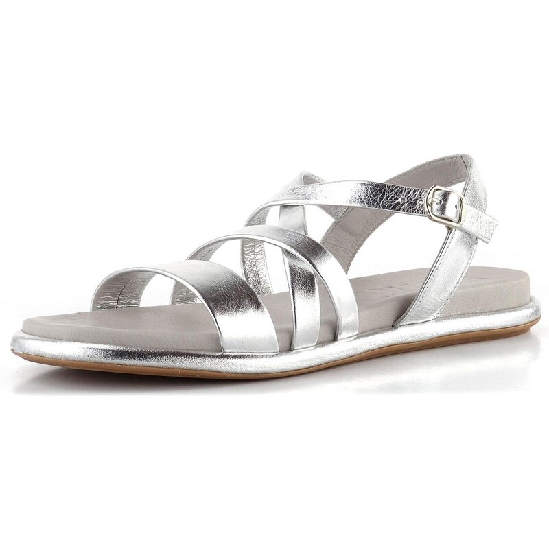 E-shop Wonders metalické sandále Silver AT-3402