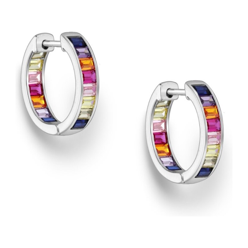 Strieborné náušnice Alina VIACFAREBNÉ 62040203