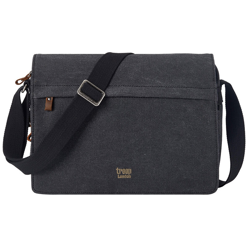 Troop London Veľká značková čierna taška cez rameno (GT529) 63210558