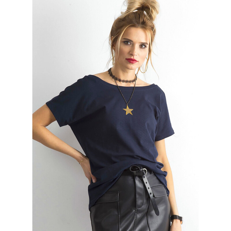 BASIC Dámske tmavomodré tričko RV-TS-4662.37P-dark blue 18774920