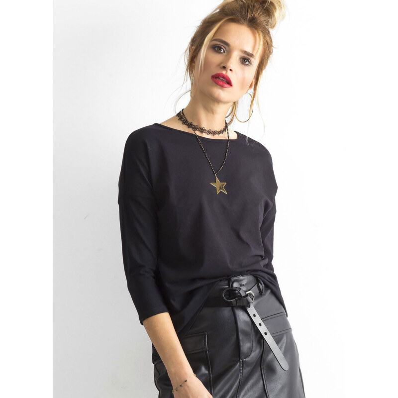 BASIC Čierne dámske tričko RV-BZ-4661.42P-black 18799644