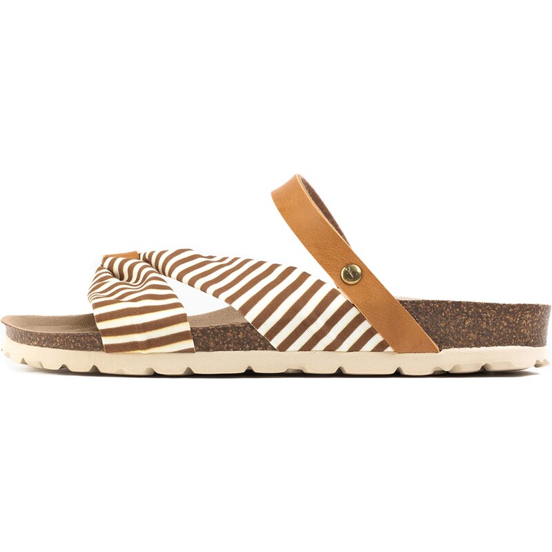 Bayton Šľapky hnedá / biela 63219174