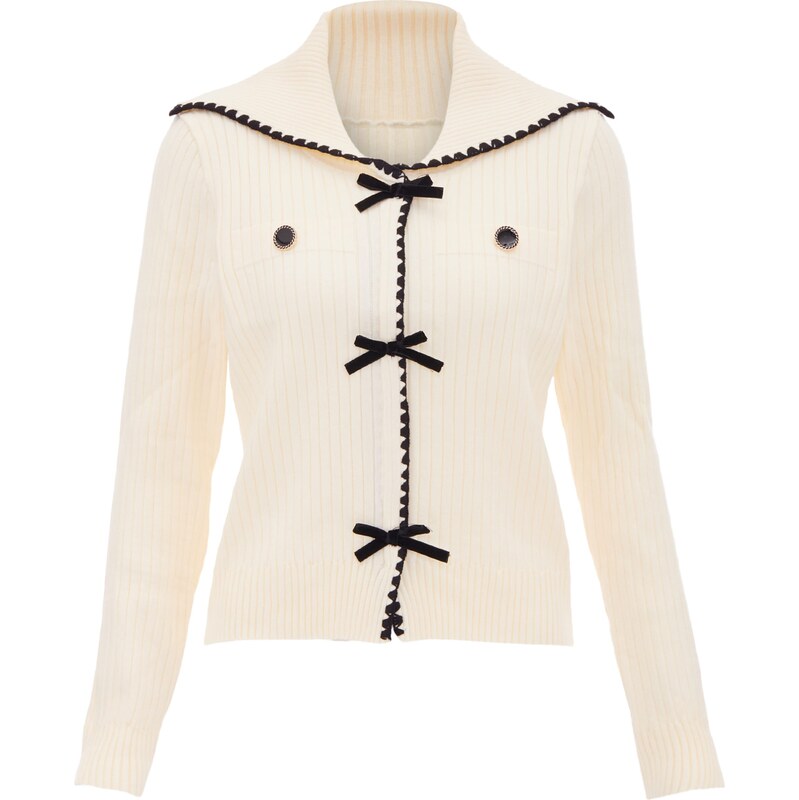 nolie Kardigán čierna / biela ako vlna 63219148