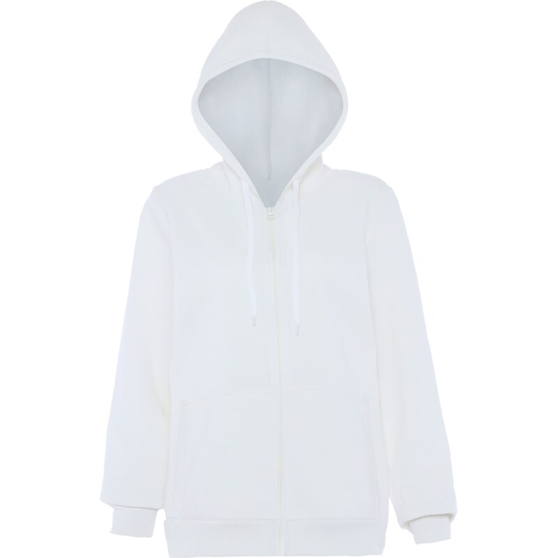 NALLY Tepláková bunda biela 65791546