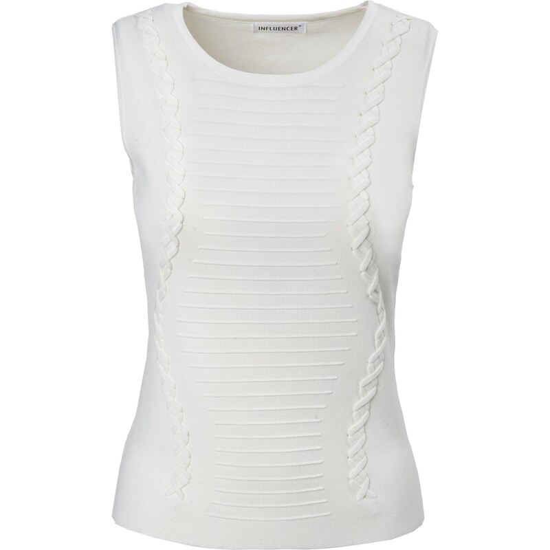 Influencer Vyšívaný top čierna 63219711