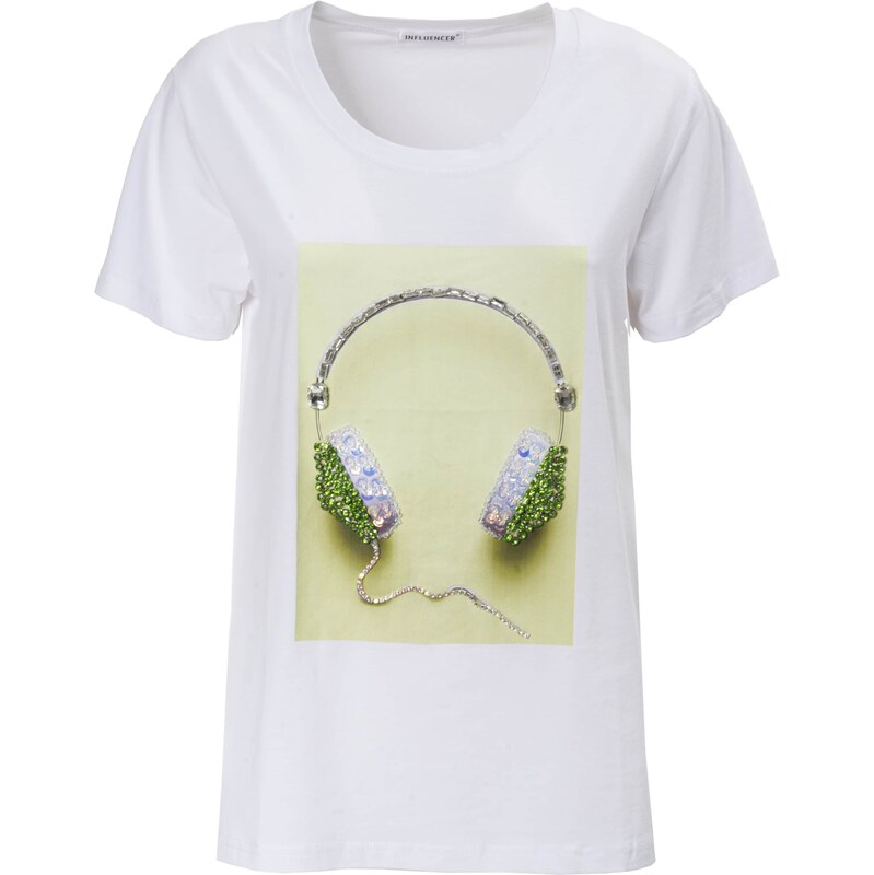 Influencer Tričko zmiešané farby / biela 63219737