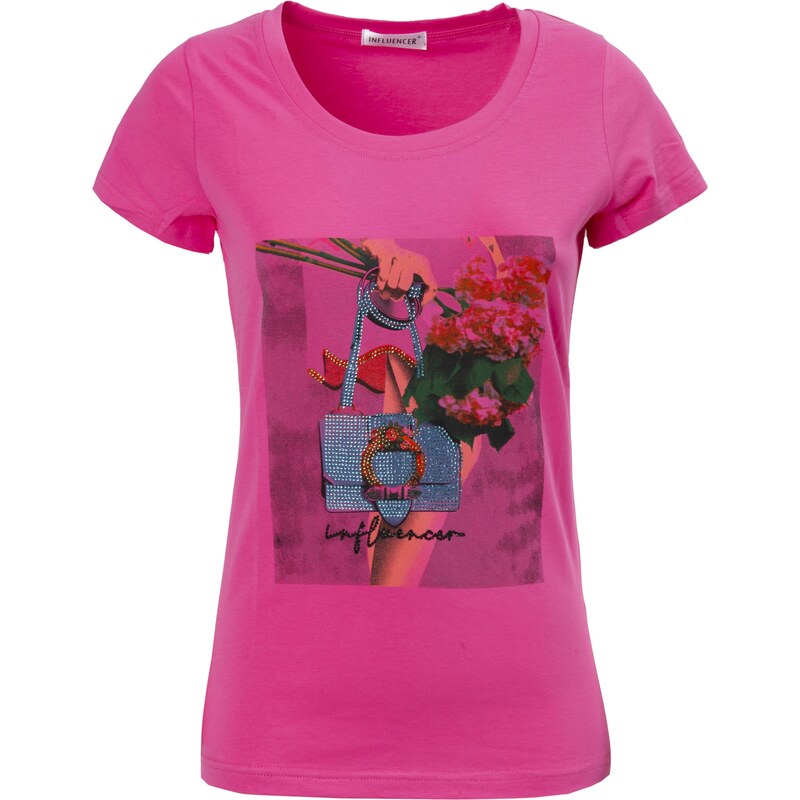 Influencer Tričko zmiešané farby / ružová 63219743