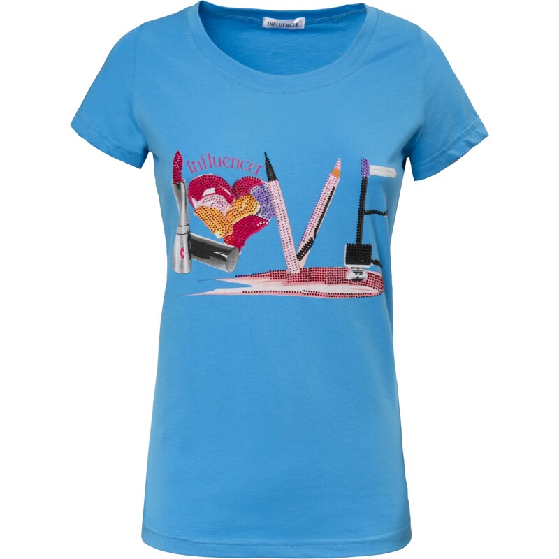 Influencer Tričko Love orchideová / ružová / staroružová / čierna 63219750