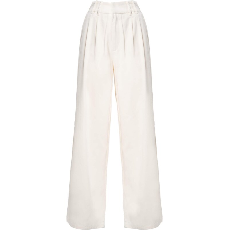 Influencer Plisované nohavice biela 63219807