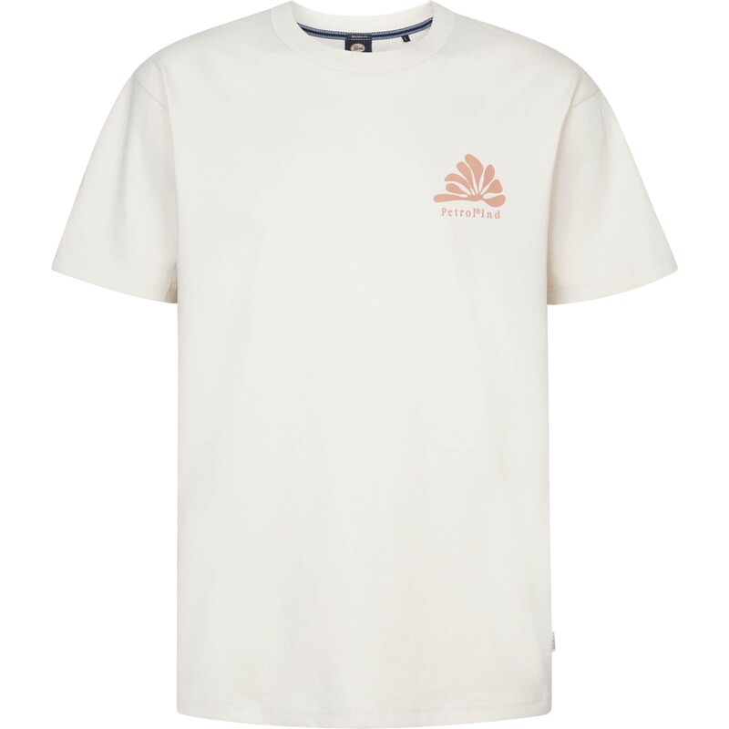 Petrol Industries Tričko Conchfront béžová / biela ako vlna 63219665