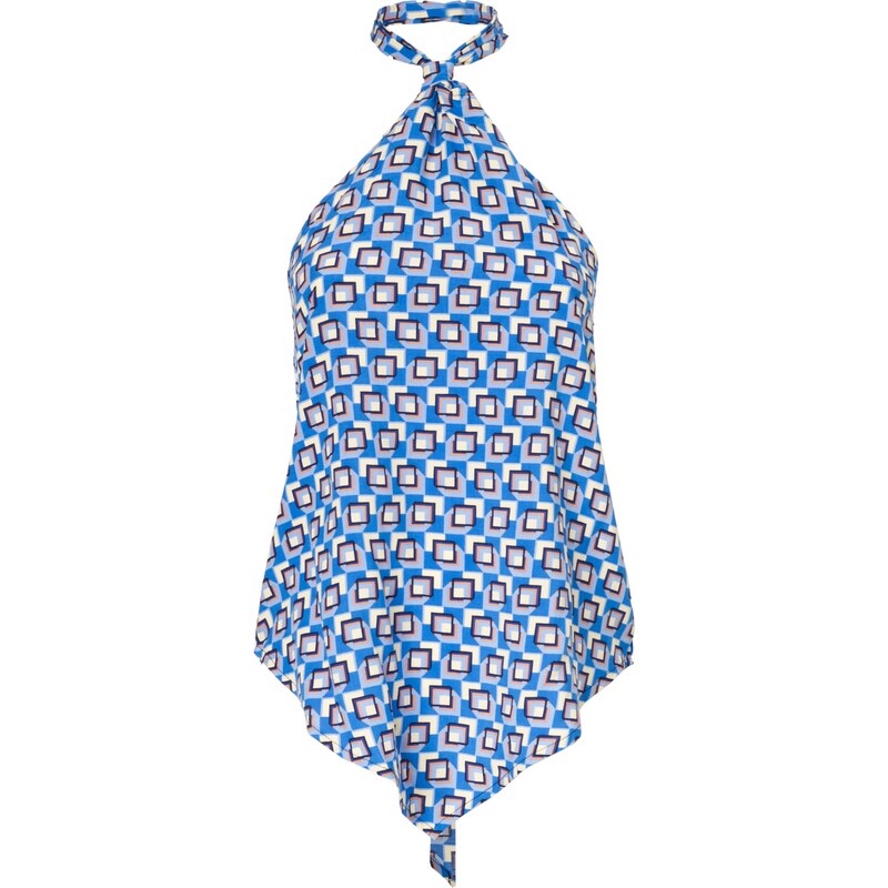 Influencer Top modrá / námornícka modrá / oranžová / biela 63219983