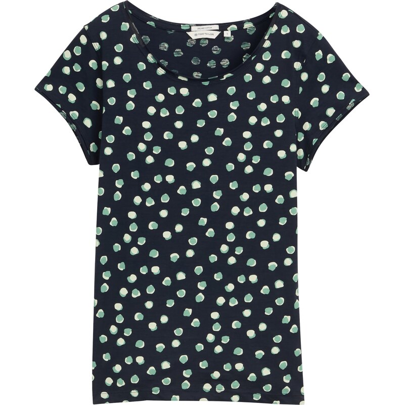 TOM TAILOR Tričko námornícka modrá / mätová / šedobiela 63220094