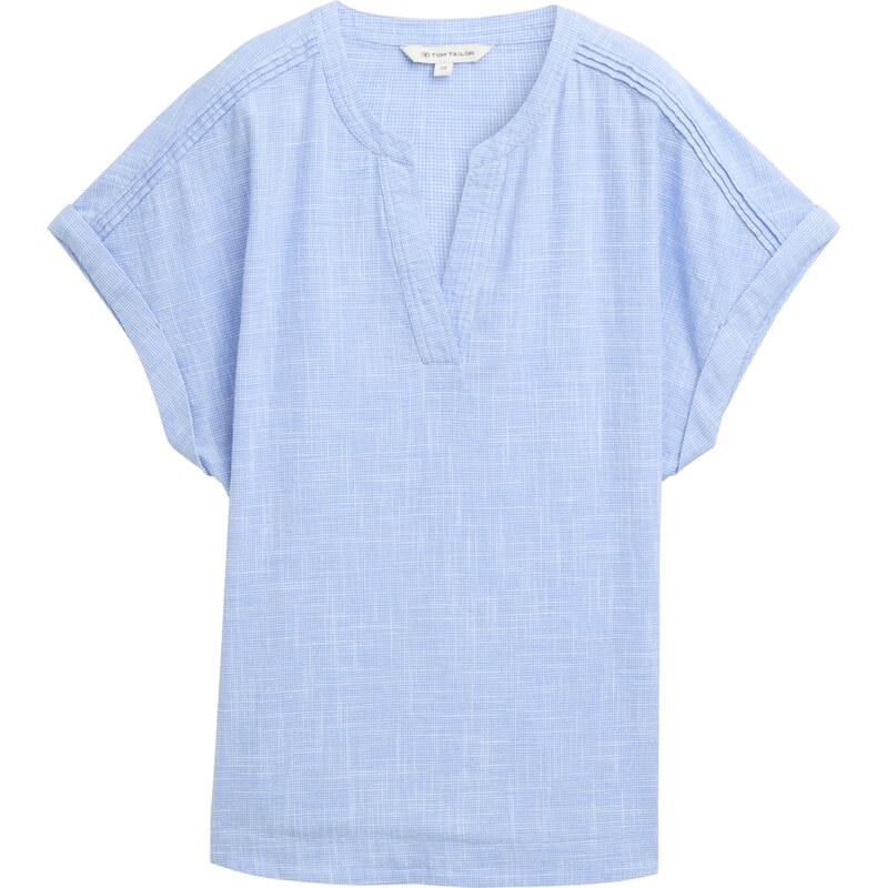TOM TAILOR Blúzka svetlomodrá / biela 63220220
