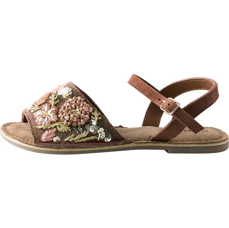 Next Sandále čokoládová / ružová / biela 63220358