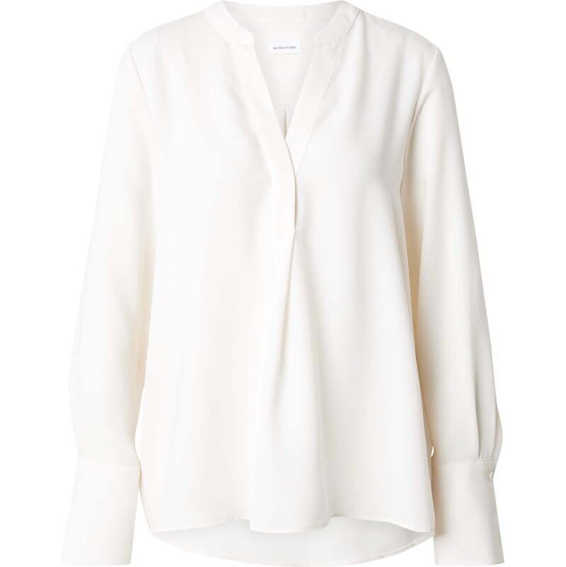 SEIDENSTICKER Blúzka Schwarze Rose šedobiela 63220528