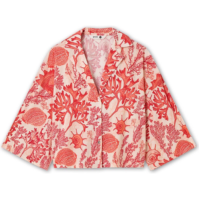 Gisela Pyžamo koralová / šedobiela 63220572