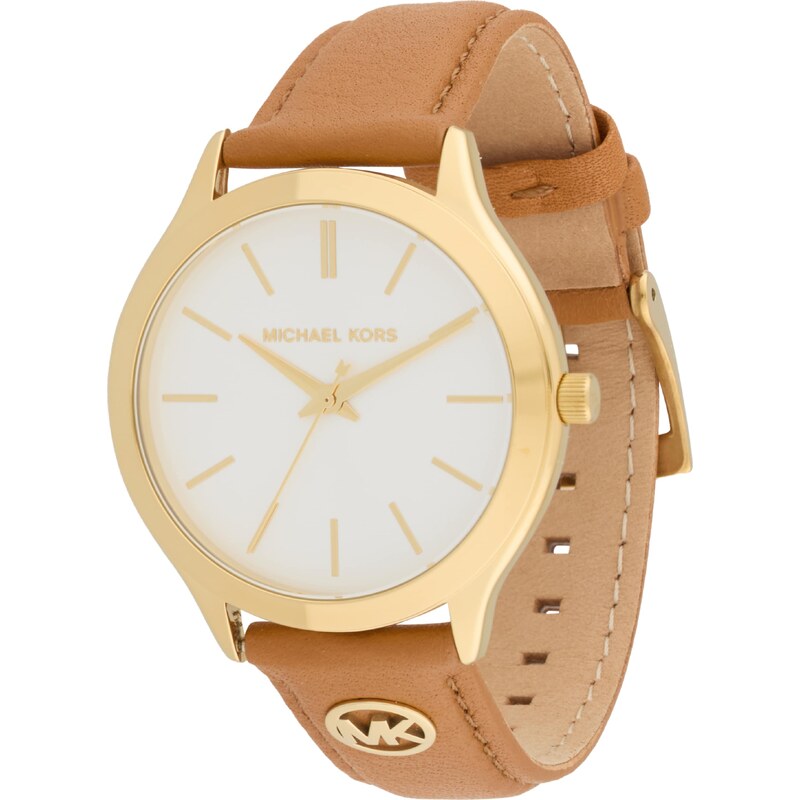 MICHAEL Michael Kors Analógové hodinky SLIM RUNWAY karamelová / zlatá 63221228