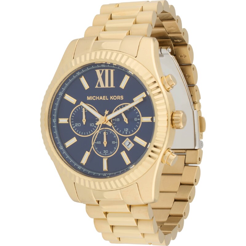 Michael Kors Analógové hodinky LEXINGTON námornícka modrá / zlatá 63221230