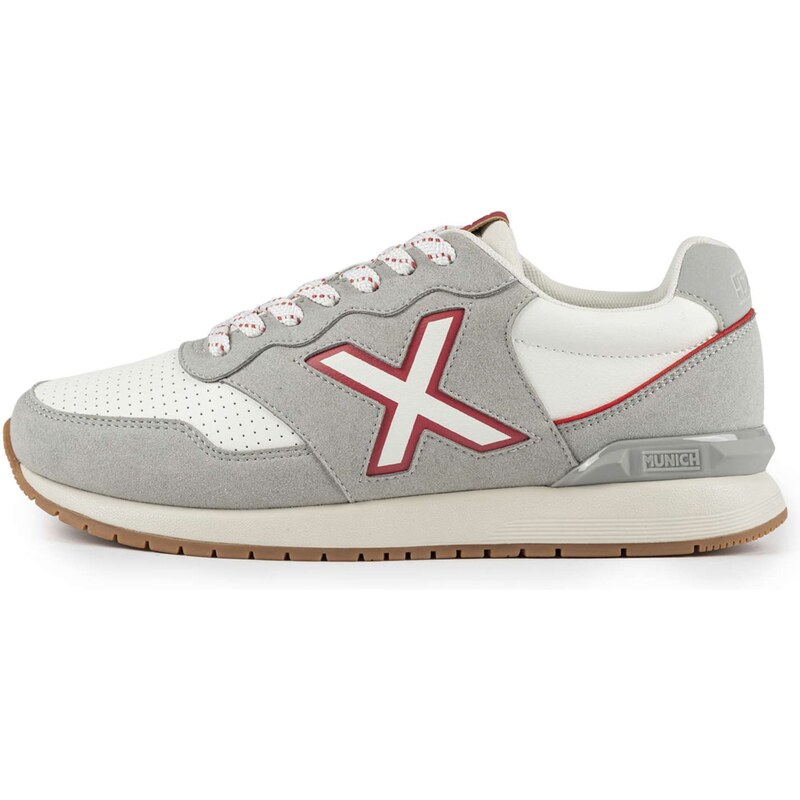 MUNICH Nízke tenisky DASH PREMIUM svetlosivá / červená / biela 63221603