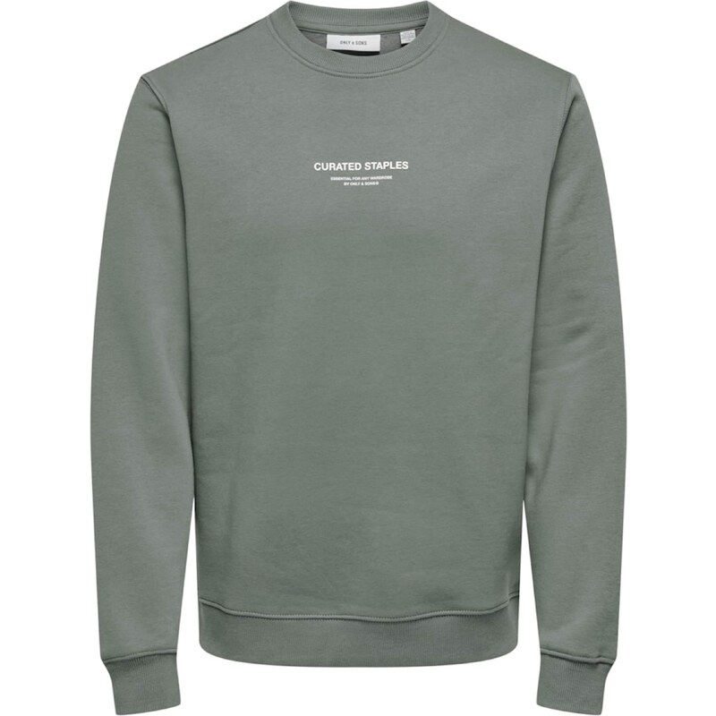 Only & Sons Mikina ONSCurated dymovo šedá / biela 60868152