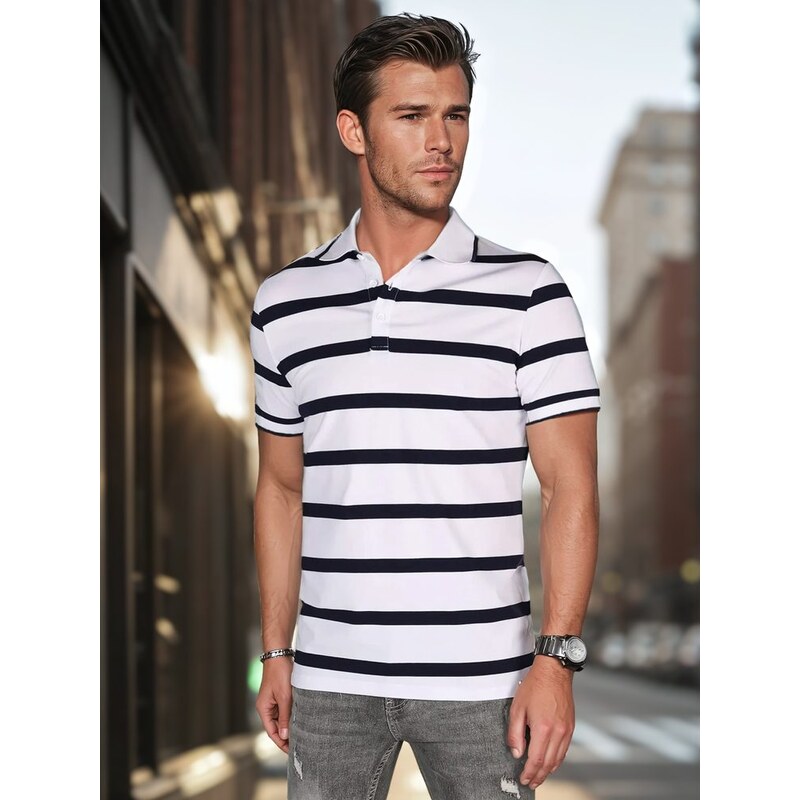 Dstreet Trendy biela pánska polokošeľa 63232742