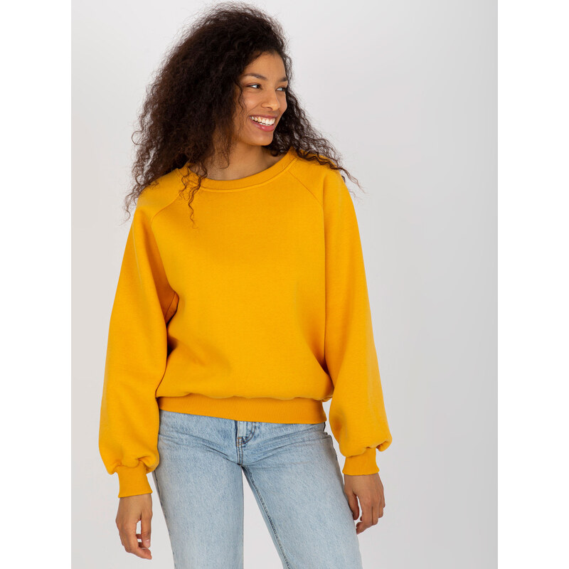 BASIC Žltá oversize mikina EM-BL-01.92-dark yellow 37130088