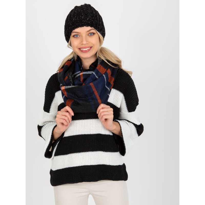 BASIC Károvaný šál - tm. modrá/vínová -AT-KM-1402.20 37884814