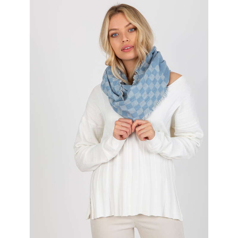 BASIC Svetlomodrý kockovaný šál AT-KM-9501.10-light blue 38119217