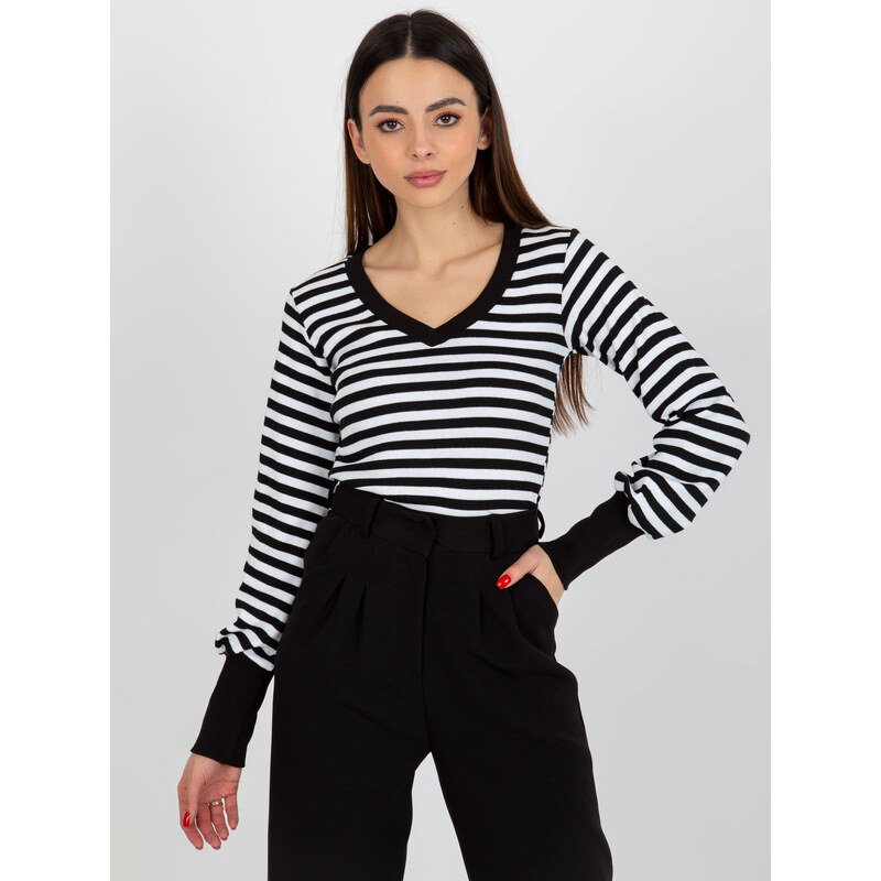 BASIC FEEL GOOD Čierno-biela pruhovaná blúzka -RV-BZ-8612.03 39552076