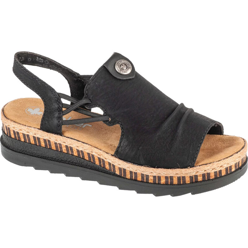 Čierne dámske sandále Rieker Sandals V7972-00 63233085