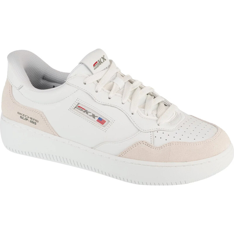 Biele pánske kožené tenisky Skechers Sport Court 2.0 - Konor 254025 63233149