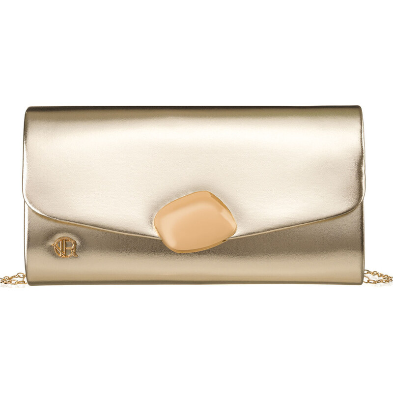 Rovicky Zlatá dámska listová kabelka s ozdobným zapínaním R-XS022 63233231