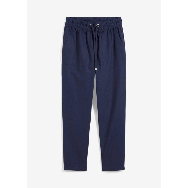 bonprix Nohavice bez zapínania zo vzdušného pláteného mixu, farba 63234336