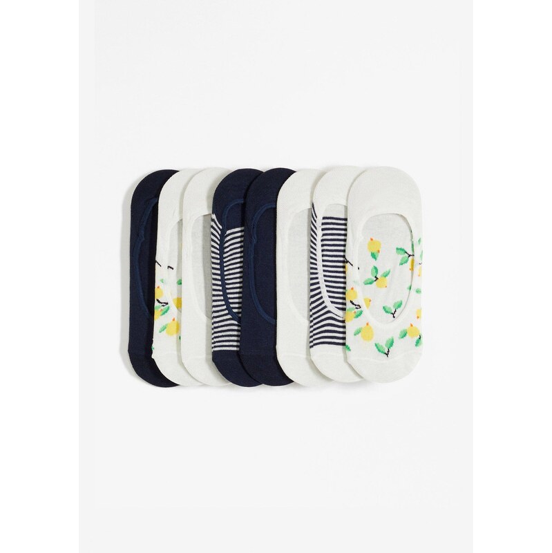 bonprix Ponožky ťapky so silikónovými pásikmi a bio bavlnou (8 ks), 63234339