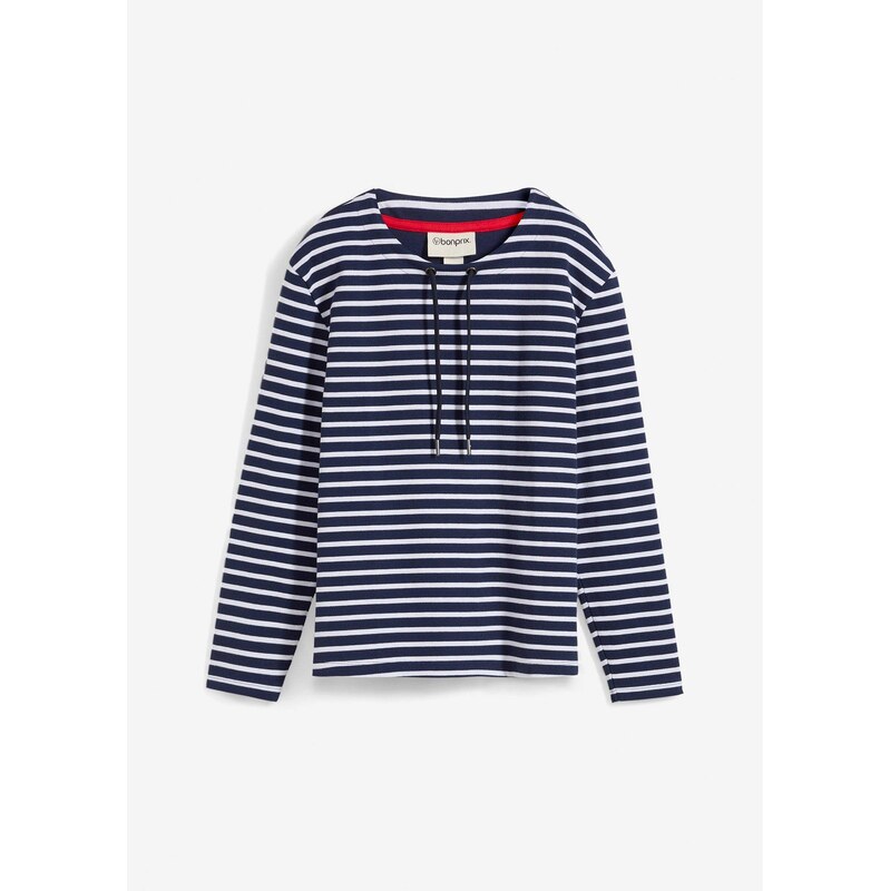 bonprix Mikina zo štrukúrovaného mateirálu, farba modrá 63234477