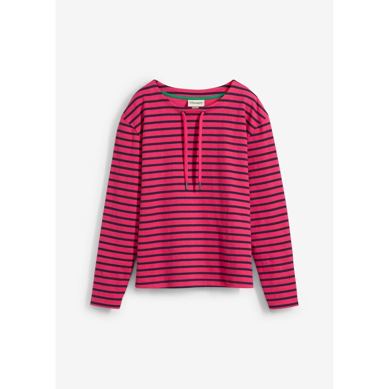 bonprix Mikina zo štrukúrovaného mateirálu, farba ružová 63234478