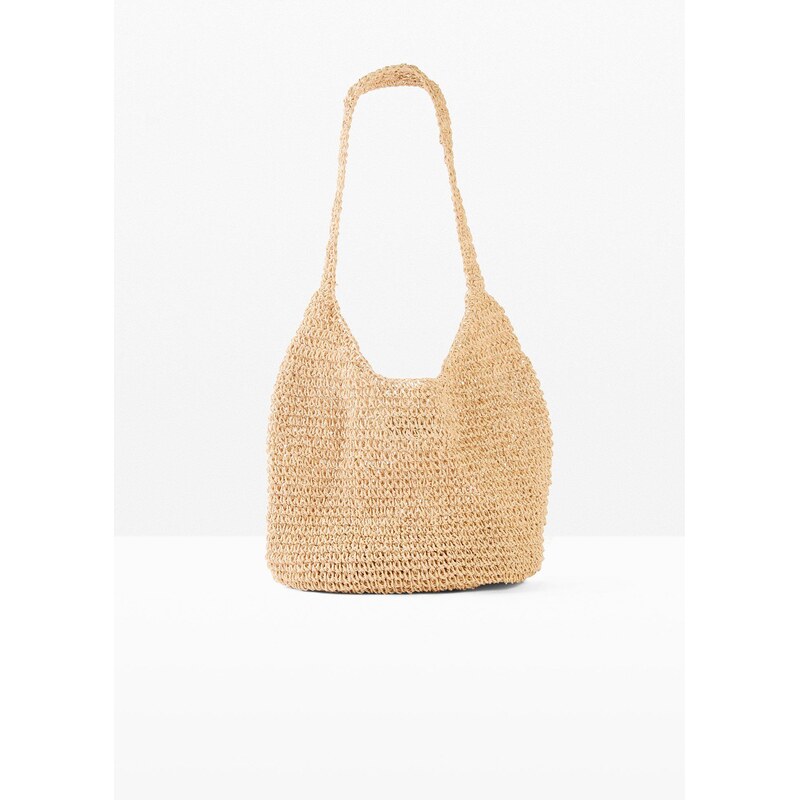 bonprix Slamená taška, farba béžová 63234517