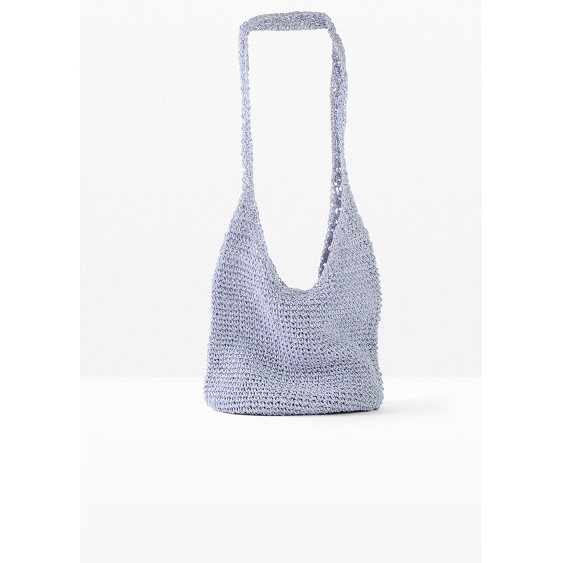 bonprix Slamená taška, farba modrá 63234518