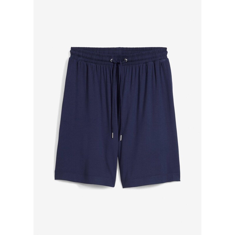 bonprix Džersejové bermudy z padavej viskózy, farba modrá 63234565