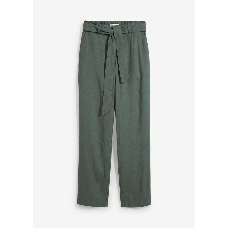 bonprix Nohavice bez zapínania zo vzdušného mixu plátna a viskózy, 63234573