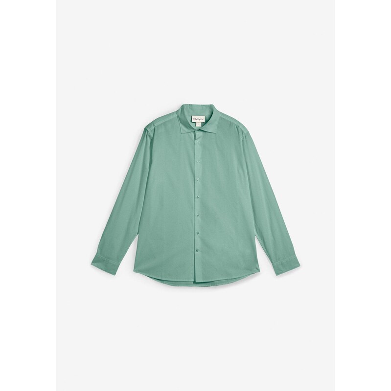 bonprix Biznis košeľa z bio bavlny, Regular Fit, farba zelená 63234594