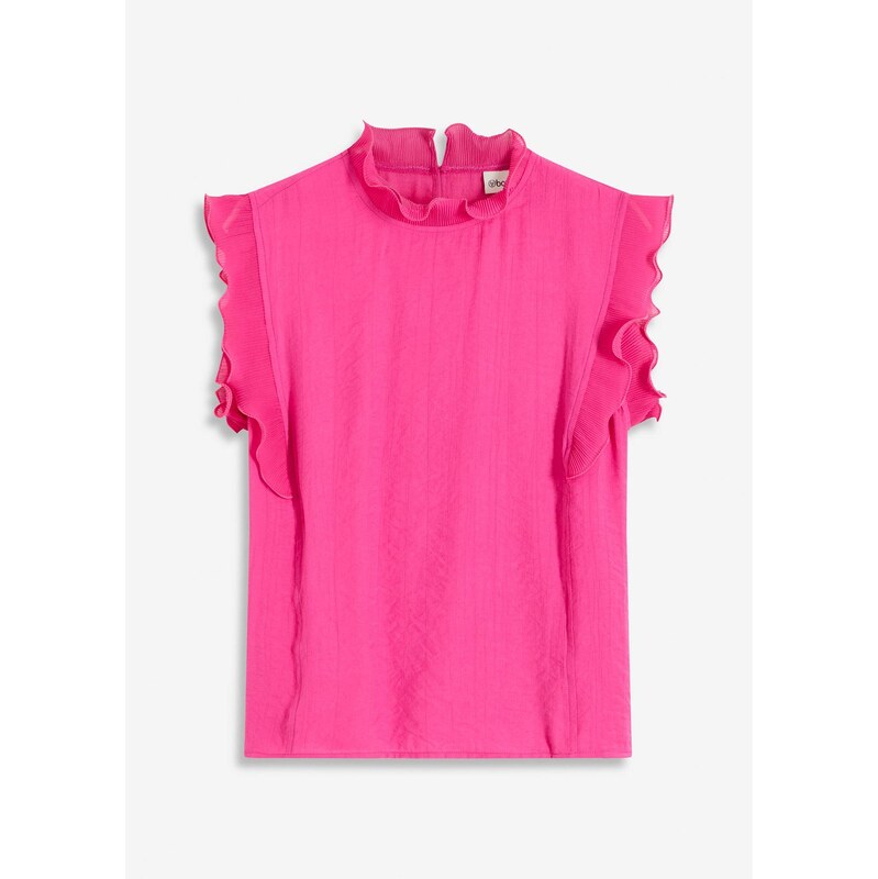 bonprix Blúzka s volánmi, farba ružová 63234669