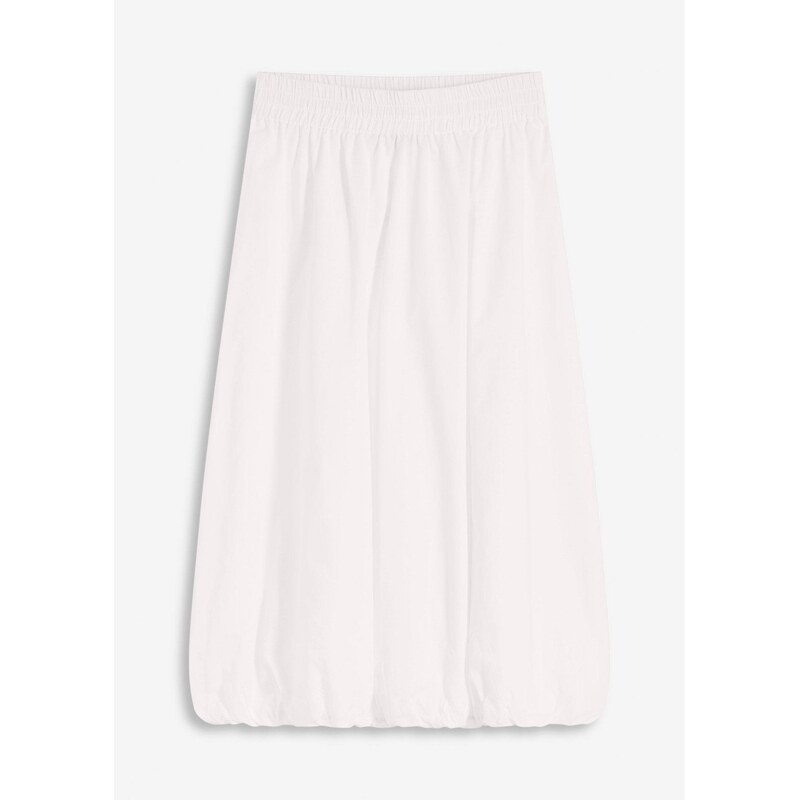 bonprix Balónová sukňa z čistej bavlny, farba biela 63234768